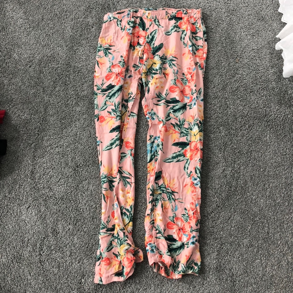 Floral flowy pants